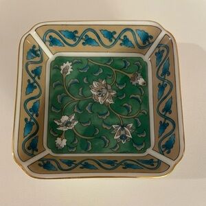 Etude Takahashi Porcelain Floral Square Trinket Dish
